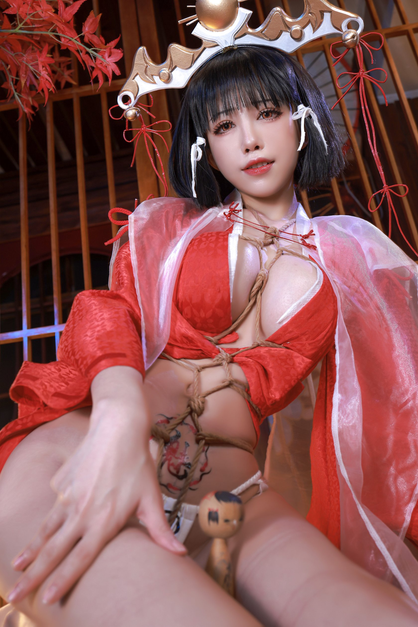 [水淼Aqua] 黑兽辉夜巫女插图(85)